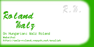 roland walz business card